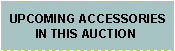 Text Box:  UP COMING ACCESSORIES IN THIS AUCTION